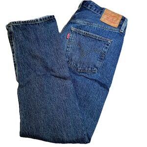 Levis 501 Original Jeans Womens 29x30 Blue Premium High Rise Straight Button Fly